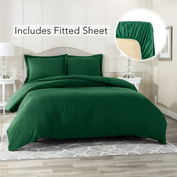 Solid Bedding Hotel Quality Silky Soft 100% Bamboo-Derived Rayon Turquoise Duvet Cover Set King Size 3 Pieces 1 Duvet Cover, 2 Pillow Shams Breathable Comforter Case Quilt Cover 